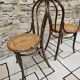 Pair of Thonet austria Nr 18 curved wood bistro chairs