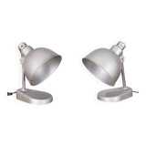 Pair of vintage 1960s metal table lamps by Seminara design