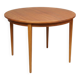 Vintage Scandinavian round dining table in teak - 110 cm - 1960s