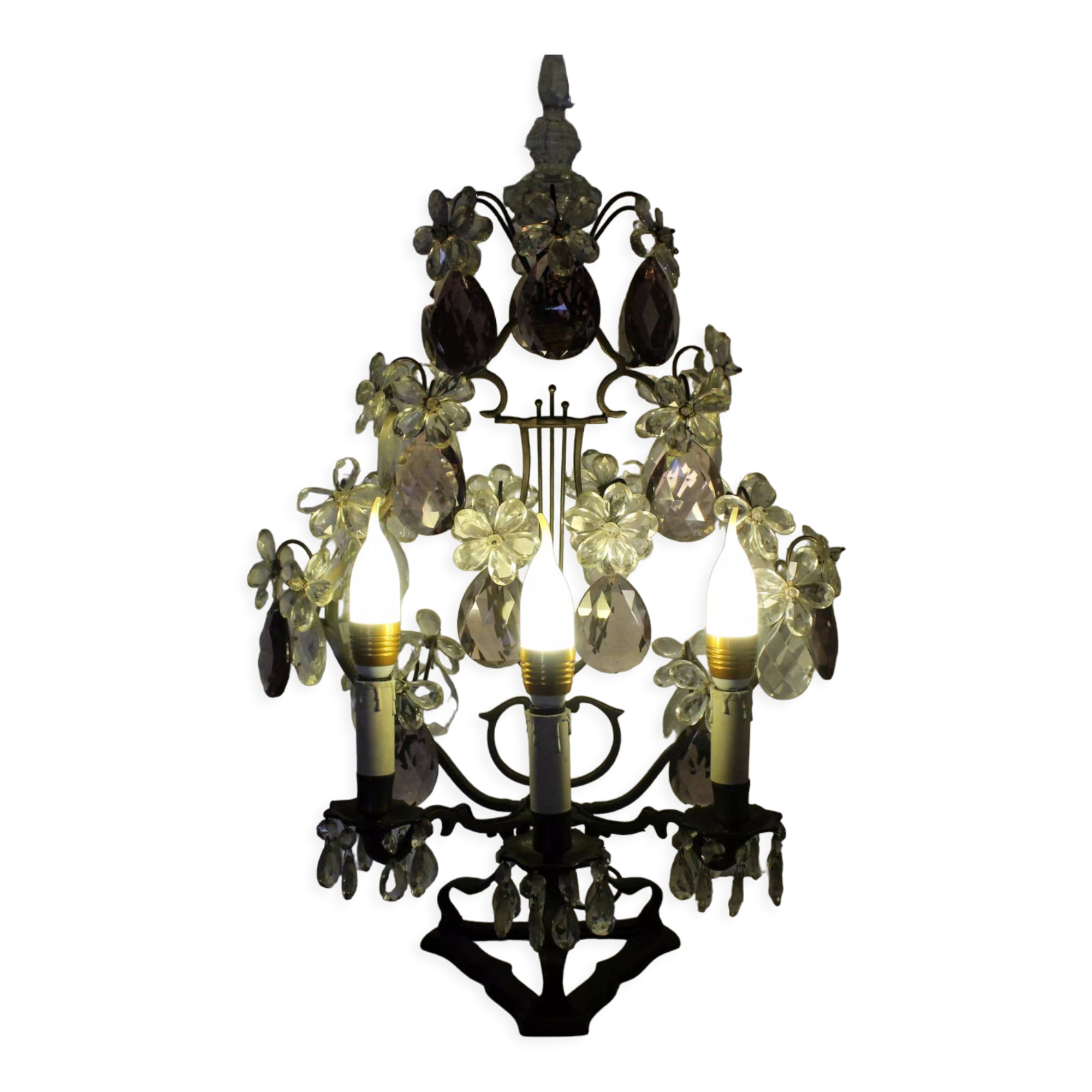 Crystal girandole lamp