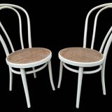 1920s caned bistro chairs