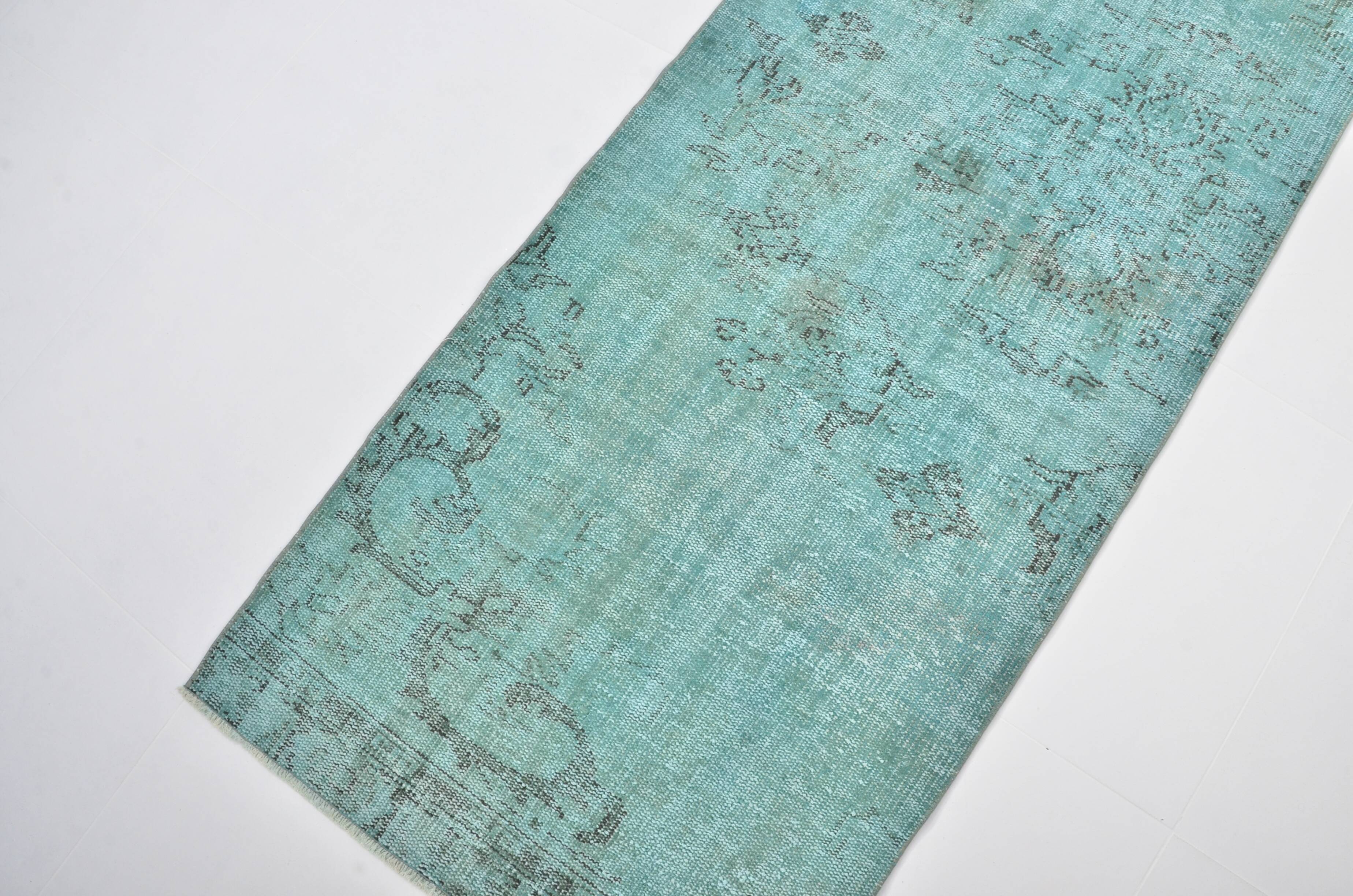 Turqouise Vintage Handknotted Runner sku 3279