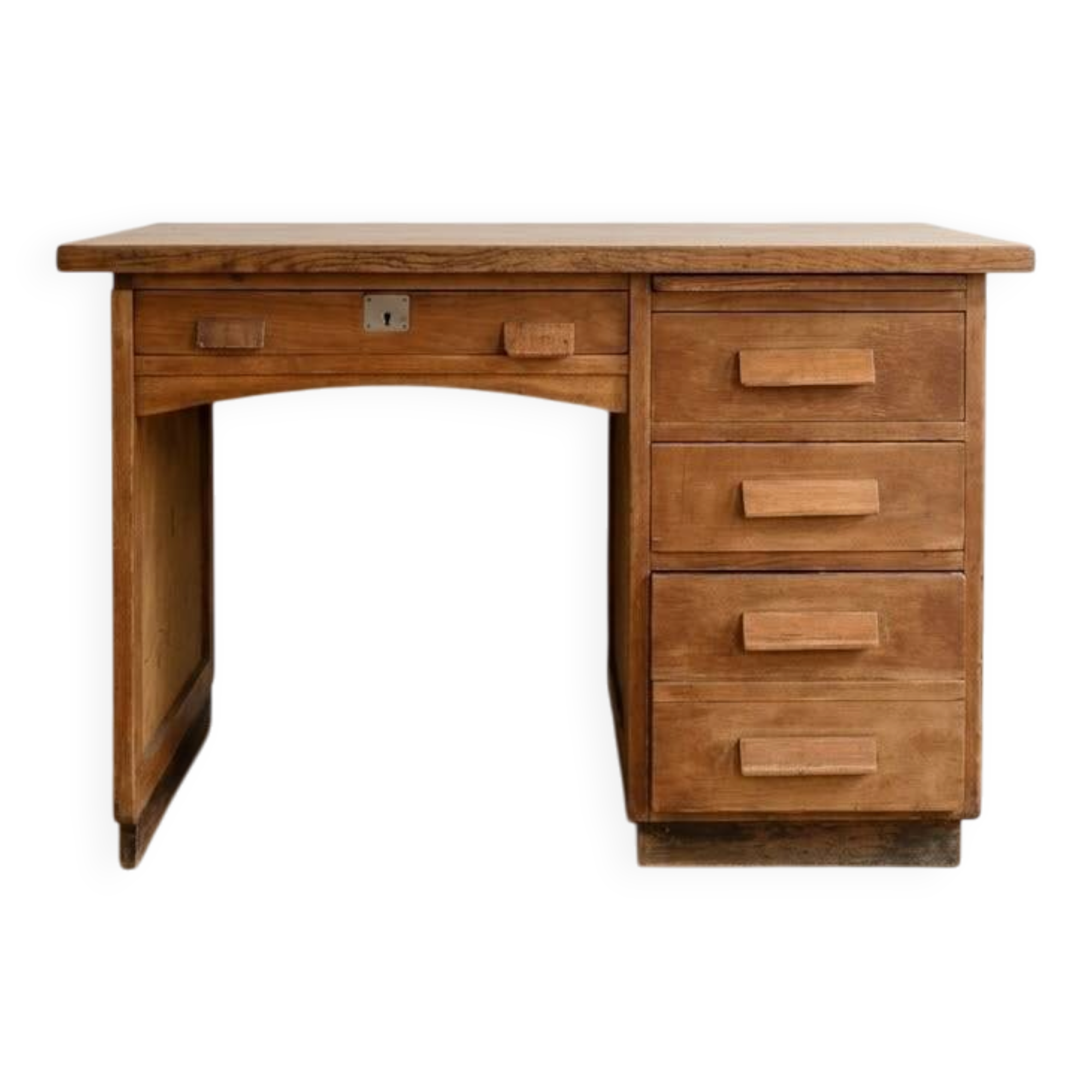 Vintage 1950s solid wood desk