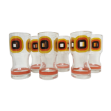 Vintage orange ade glasses 1970