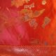 Set of 6 small table napkins in red brocade.