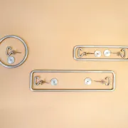 Bathroom accessory set by Sergio Mazza for Artemide, 1960s, set of 3.