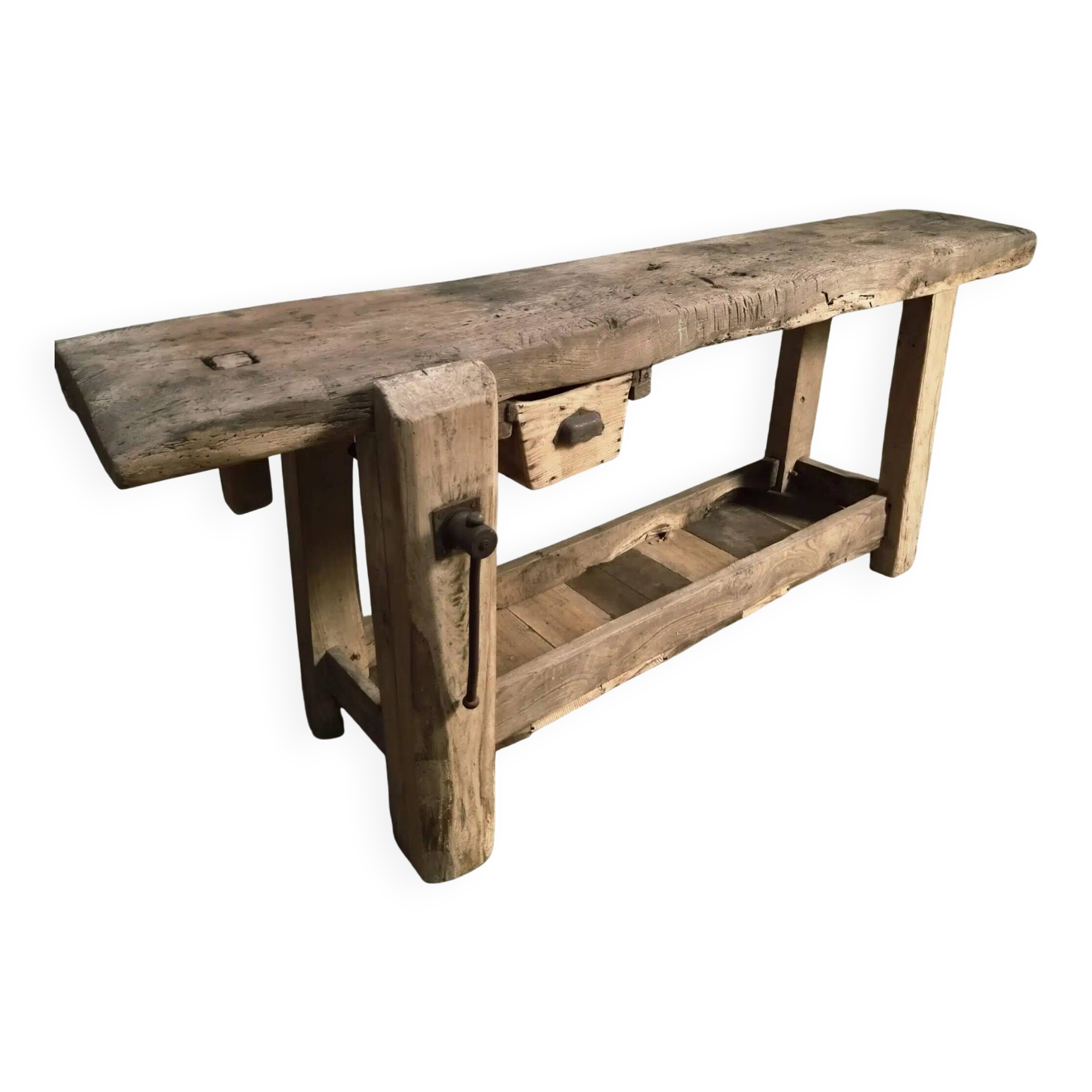 Ancient French oak table | Rustic console | 19th century