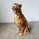 XL Italian ceramic leopard sculpture statue 1970