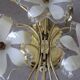 Two Eglo wall lights with vintage Murano flowers 70/80