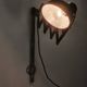 1930s Bauhaus Industrial Scissor Arm Wall Lamp, Black Enamel, Czechoslovakia