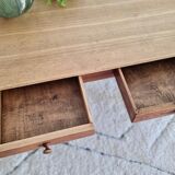 Antique wooden farmhouse table and drawers