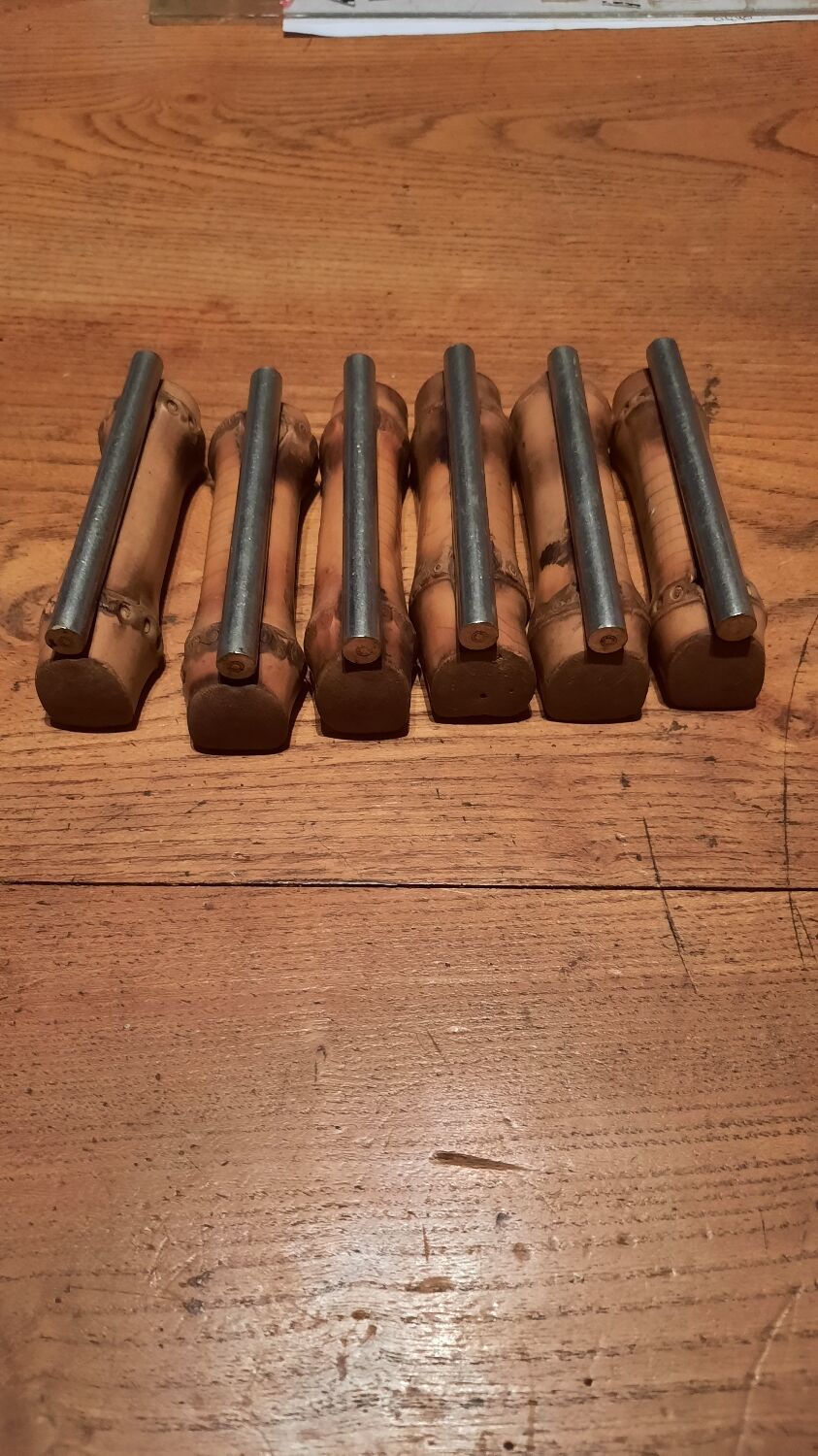 6 knife doors in bamboo and metal