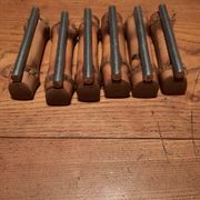 6 knife doors in bamboo and metal