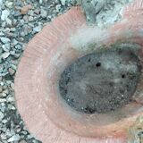 Medici stone planter with tree trunk decor