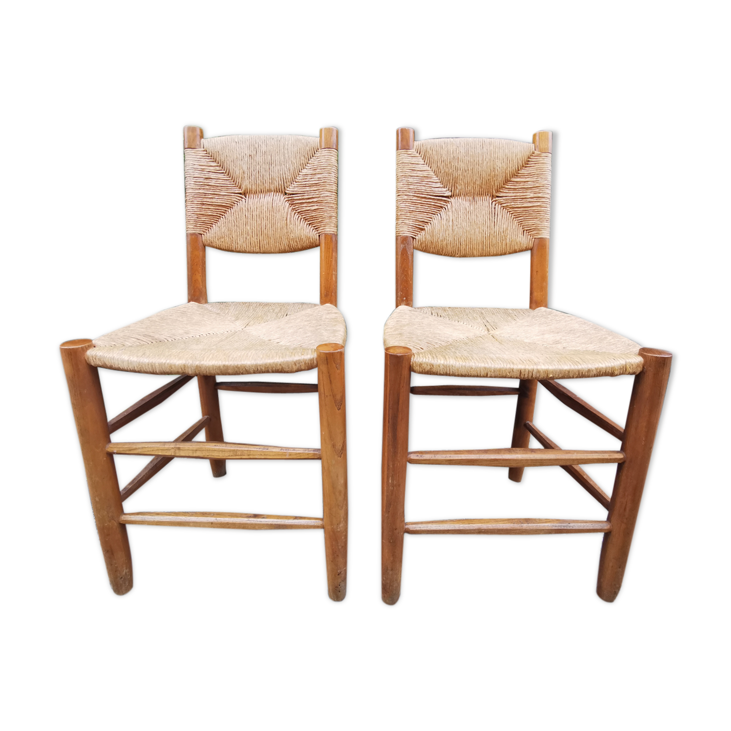 Charlotte Perriand 2 chairs mulched Bauche model n ° 19 ash 1950