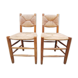 Charlotte Perriand 2 chairs mulched Bauche model n ° 19 ash 1950