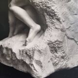 Photographie ancienne d'Eugène Fiorillo d'après Auguste Rodin, le baiser, tirage argentique