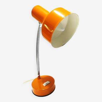 lampe de bureau articulée orange 1970's