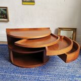 Pair bedside tables vintage teak scandinavian