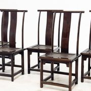 Set of six elegant oak dining chairs