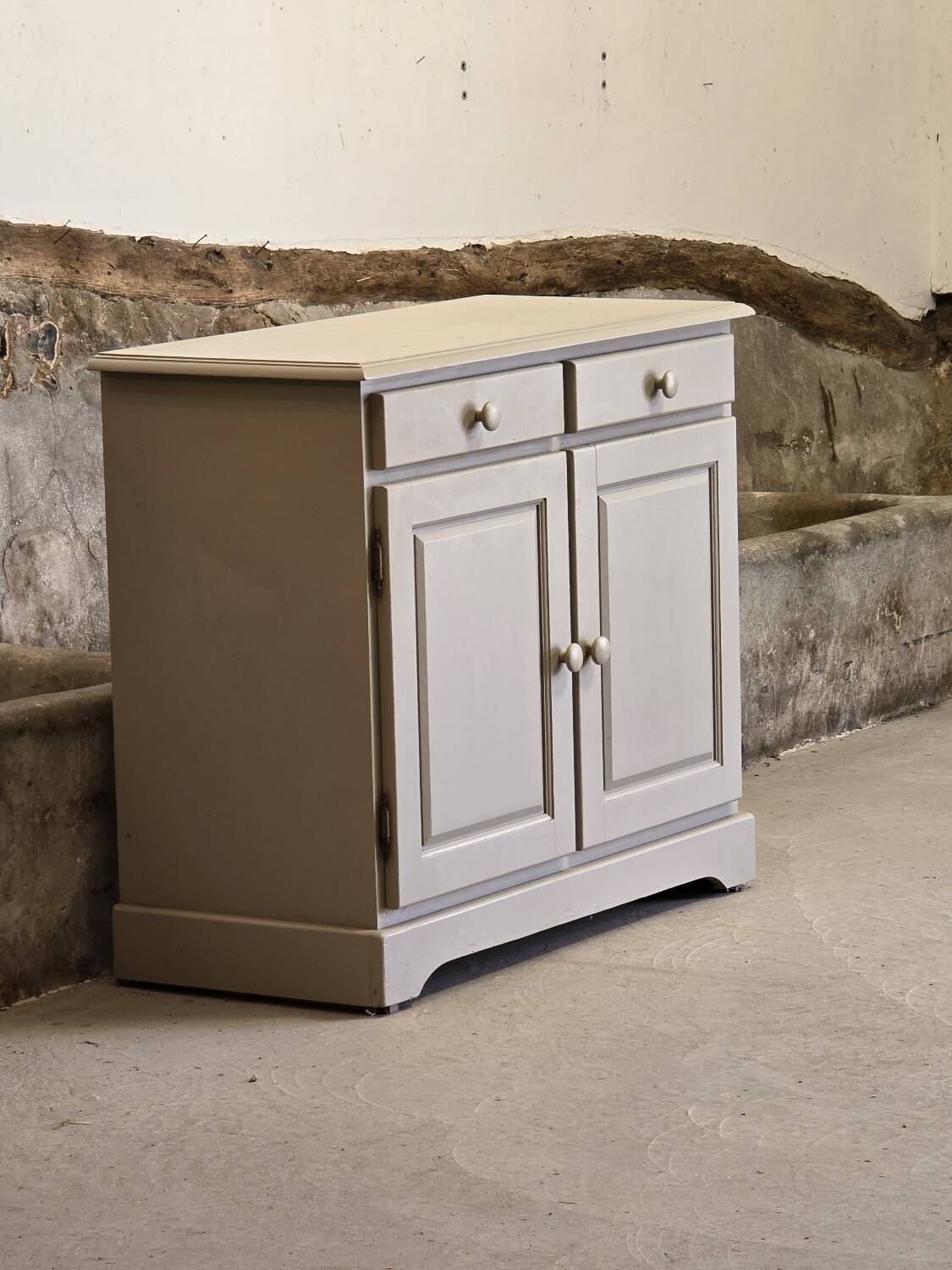 Gray pine sideboard