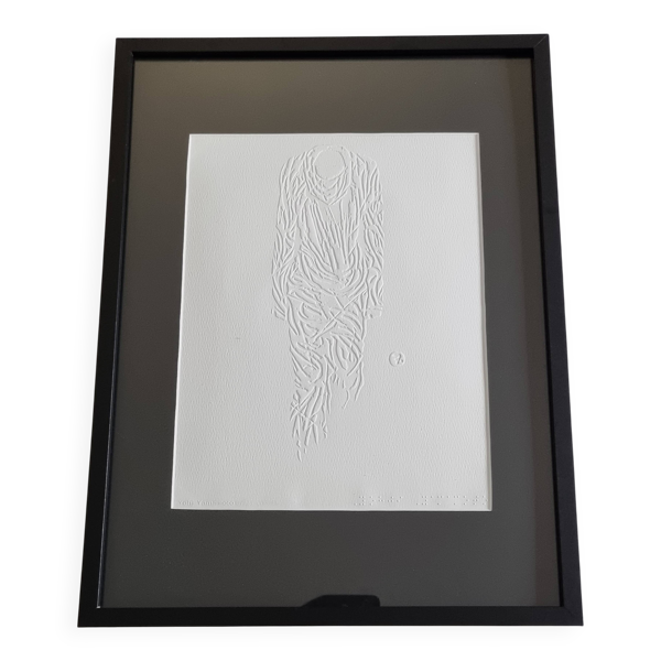 Œuvre en relief sur papier, Visionaire White 1994, Yohji Yamamoto, 30x40 cm
