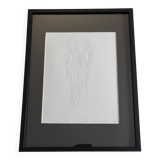 Relief work on paper, Visionaire White 1994, Yohji Yamamoto, 30x40 cm