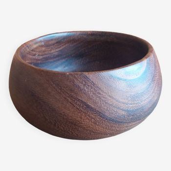 Turned wood bowl