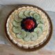 Kiwi slip ceramic pie dish
