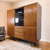 Meuble vintage en bois / meuble bar / vitrine