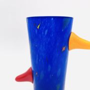 Vase Sculpture Otmar Alt Rosenthal Studio Line Glass Cobalt Signed 16cm