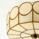 Beautiful round Mid-Century Modern ceiling or wall lamp made of Capiz