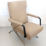 Reclining Beige Armchair by Giulio Moscatelli for Formanova, Italy