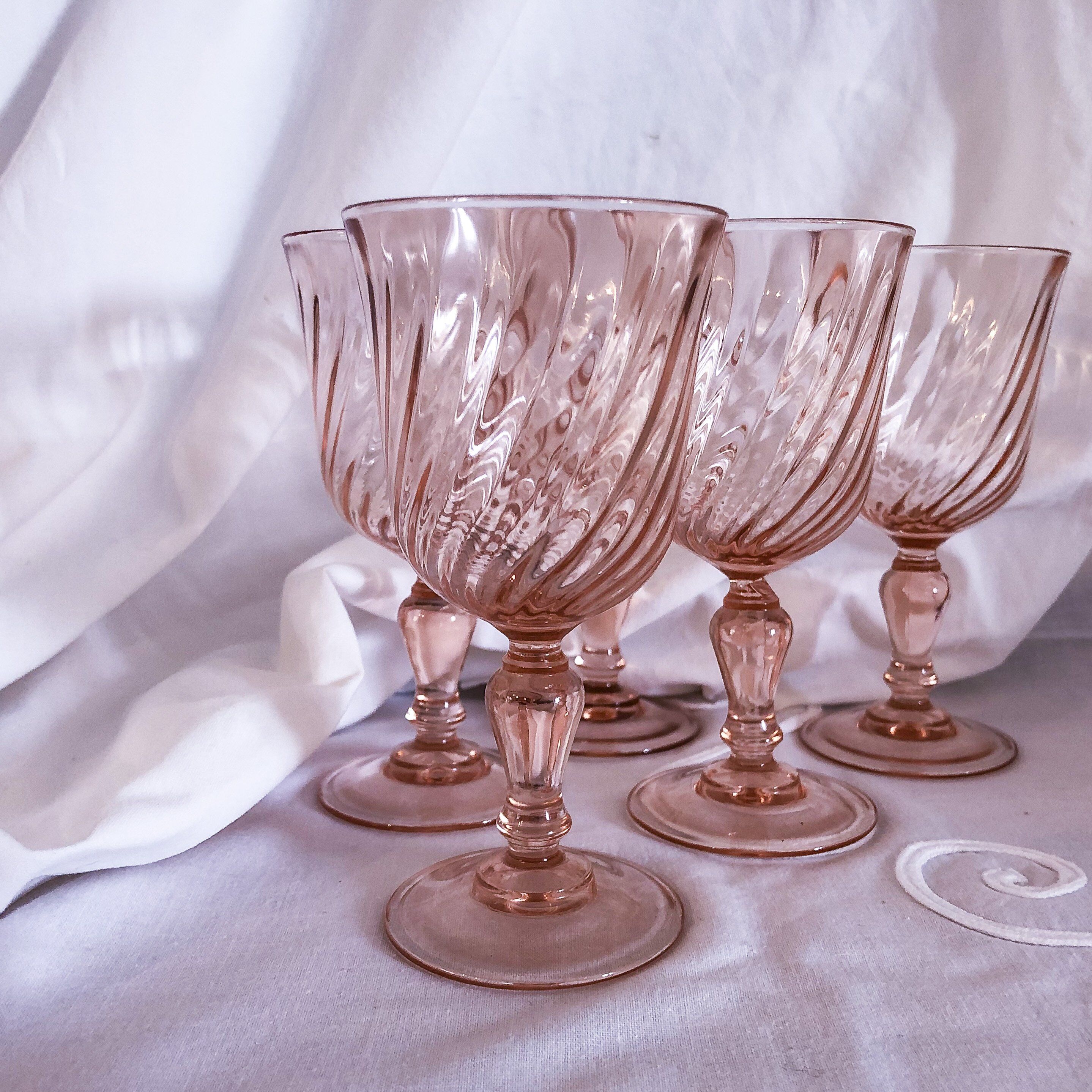 Rosaline white wine 5 glass set