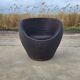 Fauteuil œuf vintage MCM en rotin et bambou