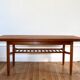 Table basse relevable "elevator" scandinave teck Tingstroms