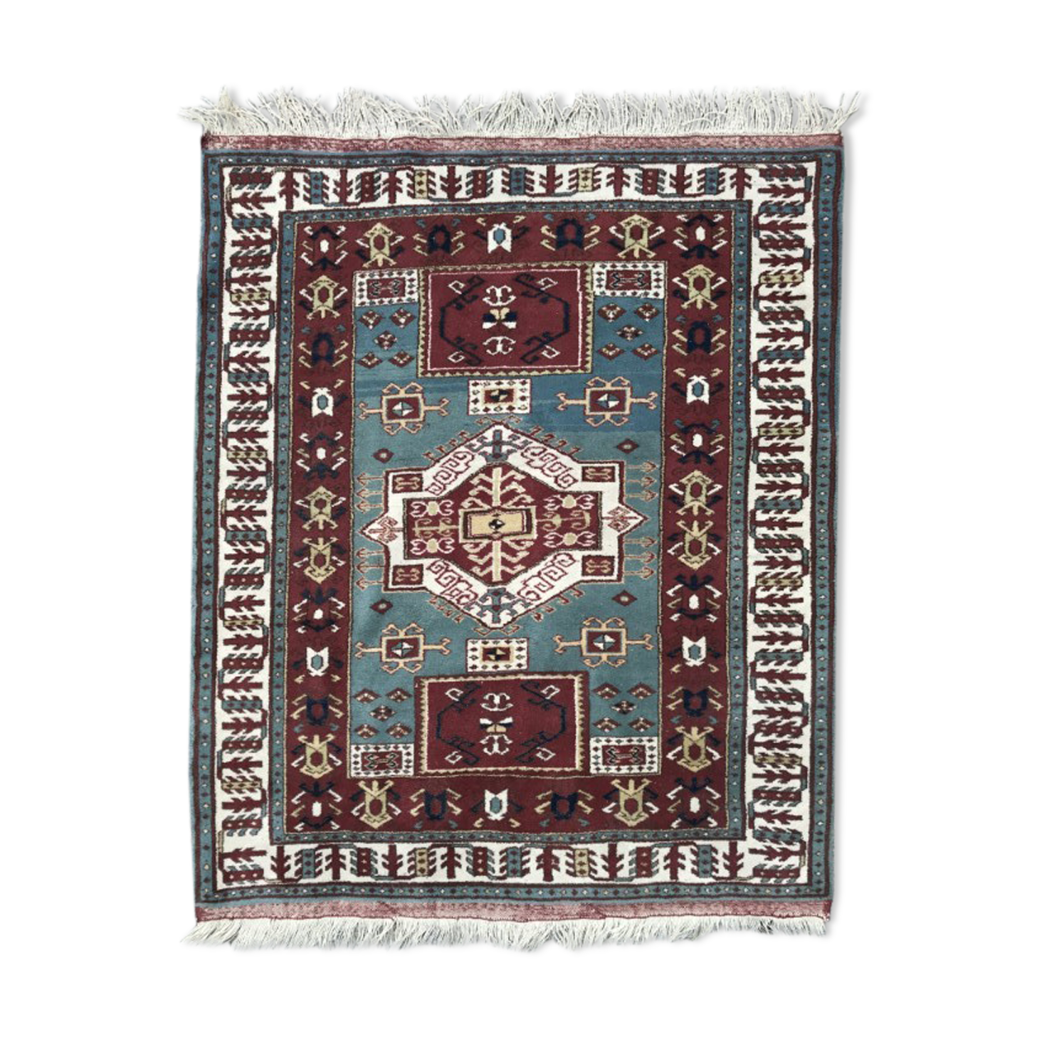 Vintage carpet Turkish konya done hand 130 X 158 CM