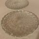 Set of one table mat and two crystal bottle bottoms