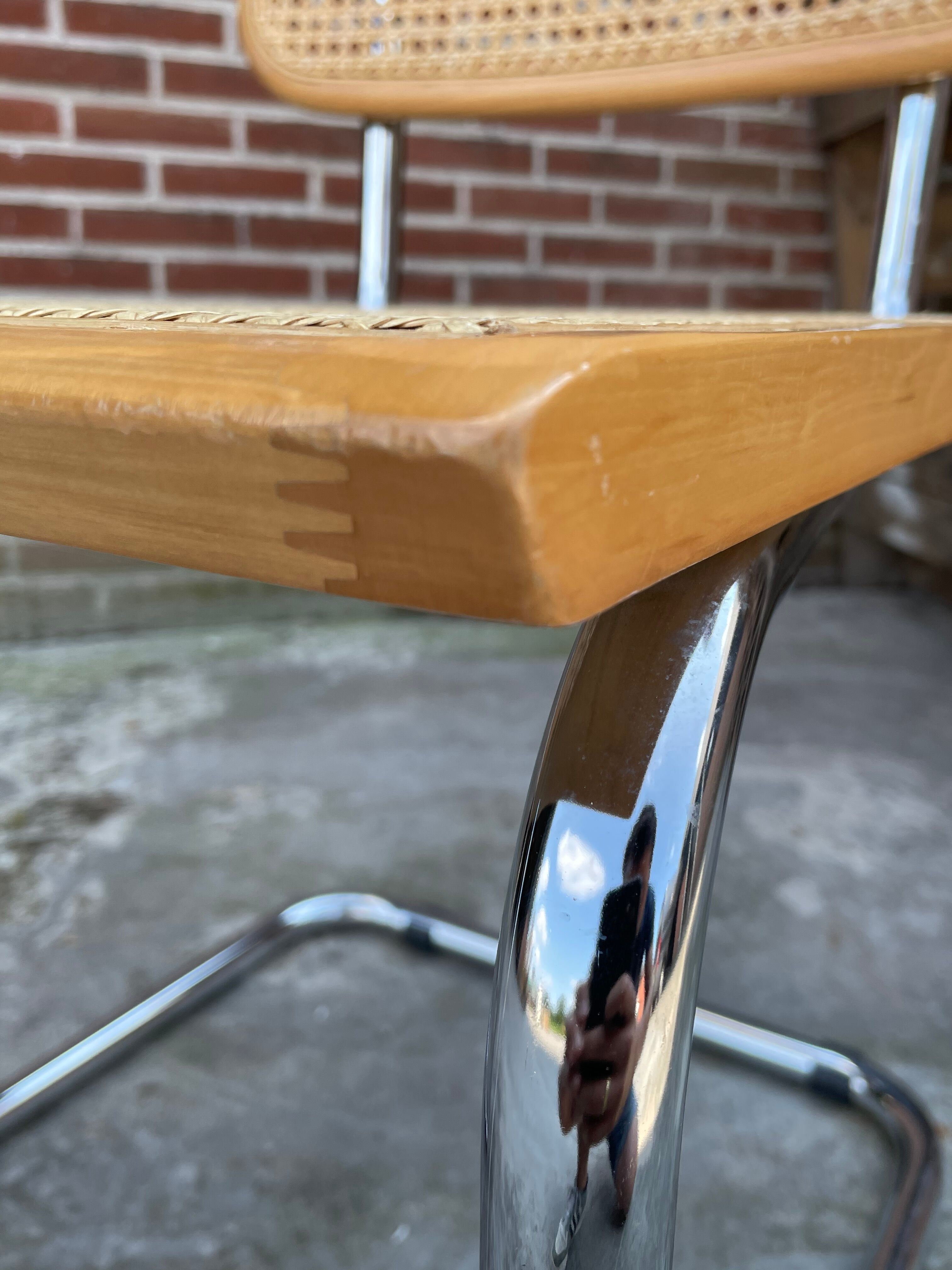 Chair model Cesca by Marcel Breuer with armrests B64