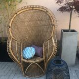 Vintage rattan armchair Emmanuelle