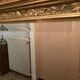 Miroir étain vintage cadre doré