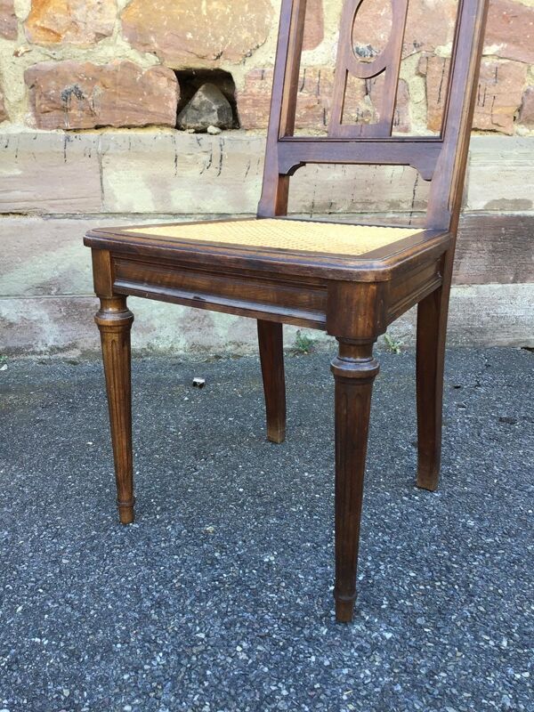 Set de 4 chaises françaises style Louis XVI vintage 30s Provence
