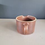Pitcher - cream pot - in brown glazed earthenware