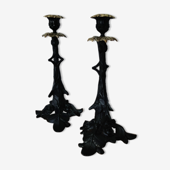 Pair of candle holders