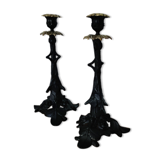 Pair of candle holders