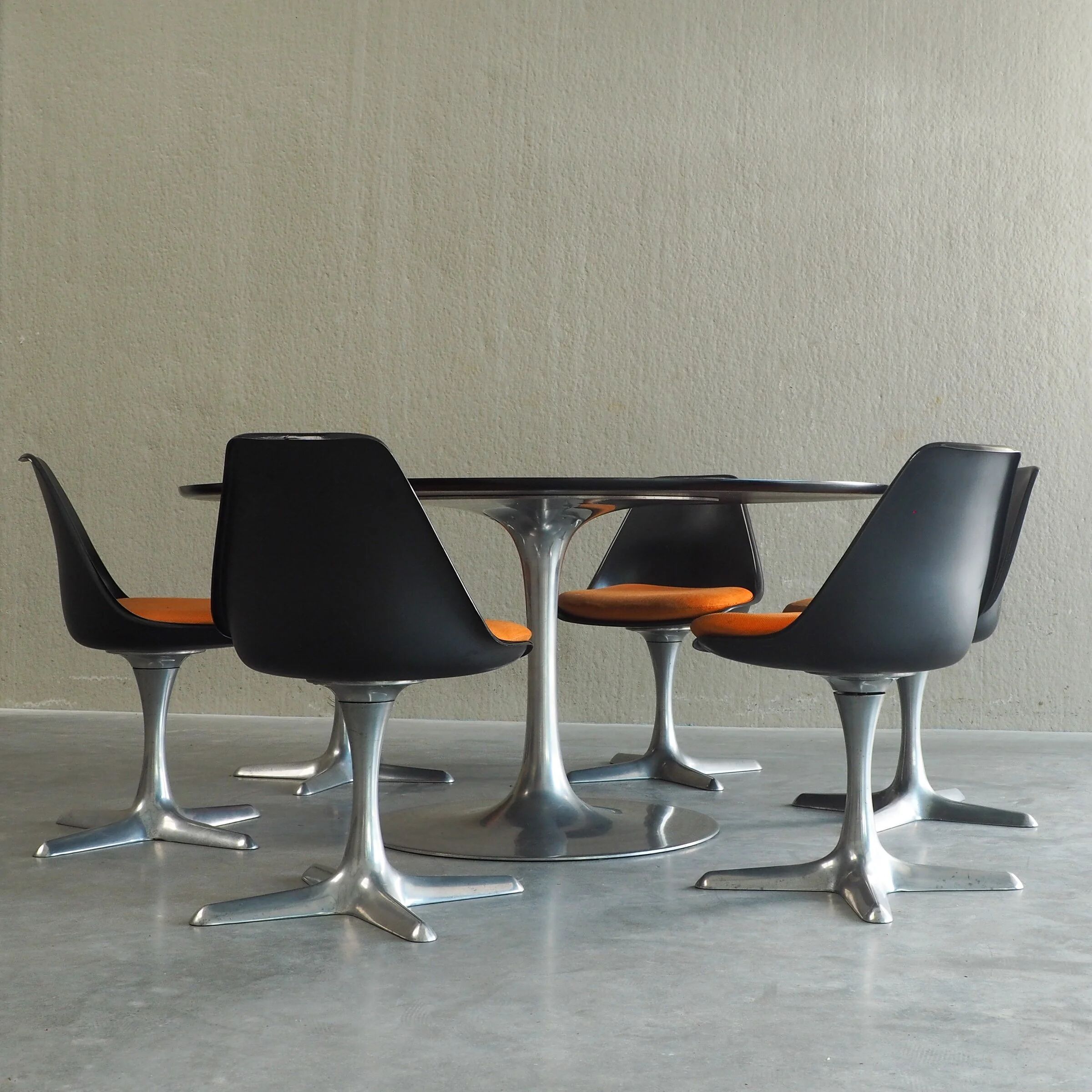 Space Age dining set by Maurice Burke for Arkana