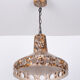 Flower power earth ware chandelier 1960