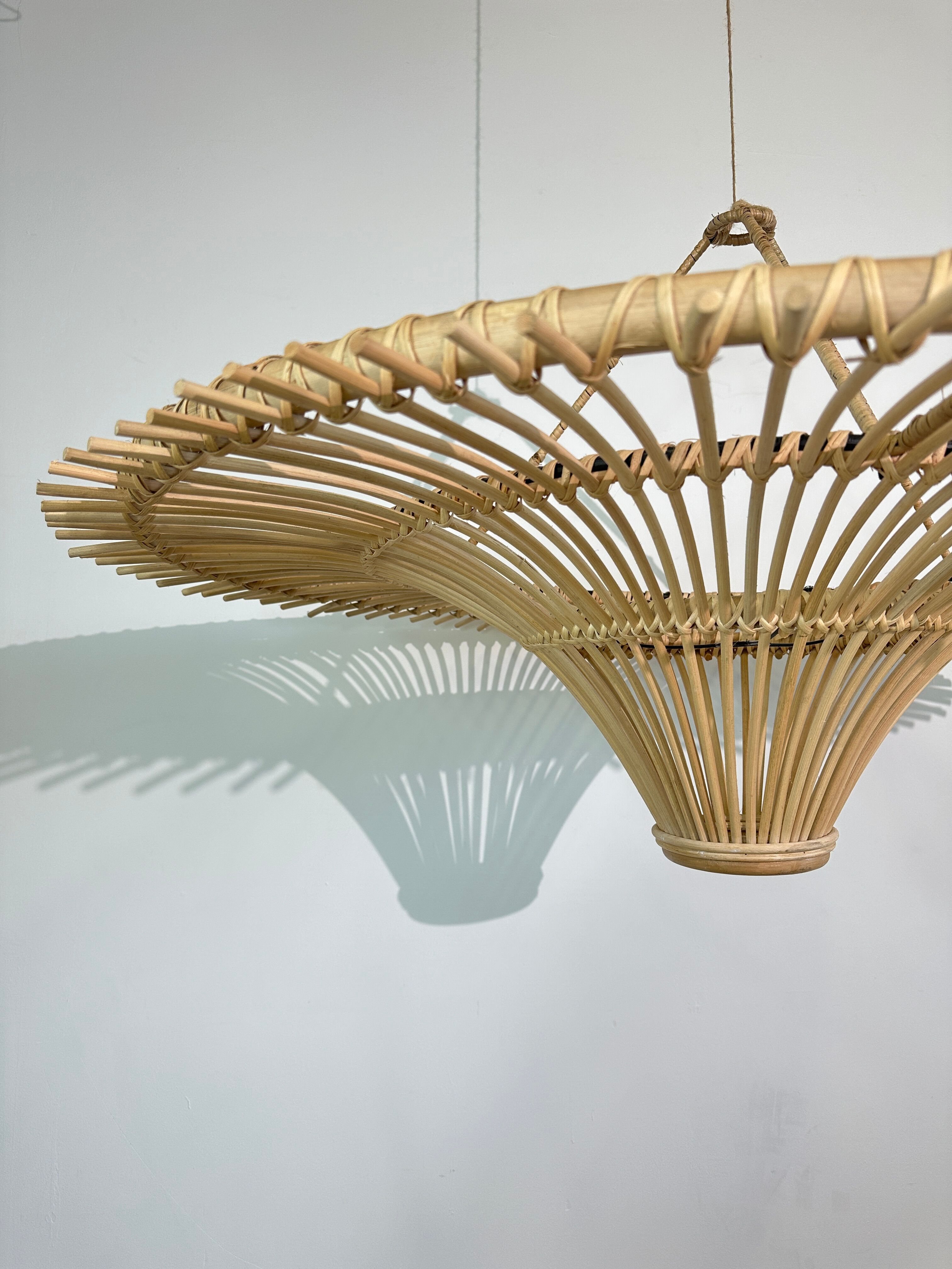 Suspension rattan saucer iron frame D:120 H:60