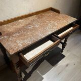 Wood and marble washstand, 19th century.