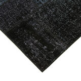 Handmade anatolian vintage 172 cm x 244 cm black patchwork carpet